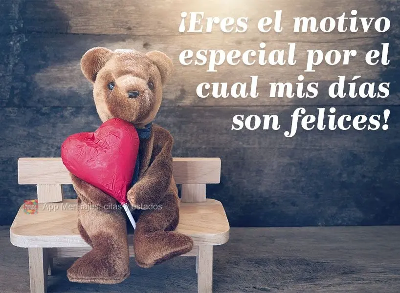 Você é aquele motivo especial pelo qual meus dias se tornaram felizes!