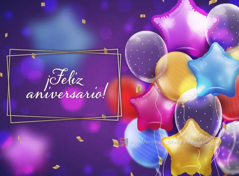 ¡Feliz aniversario!