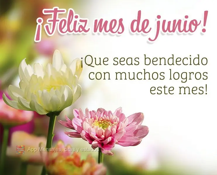 Que você seja abençoado com muitas vitórias neste mês! Feliz Junho!