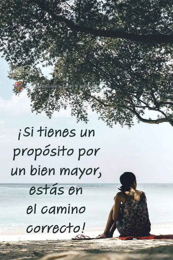 Se você tem o propósito de um bem maior, então está no caminho certo!