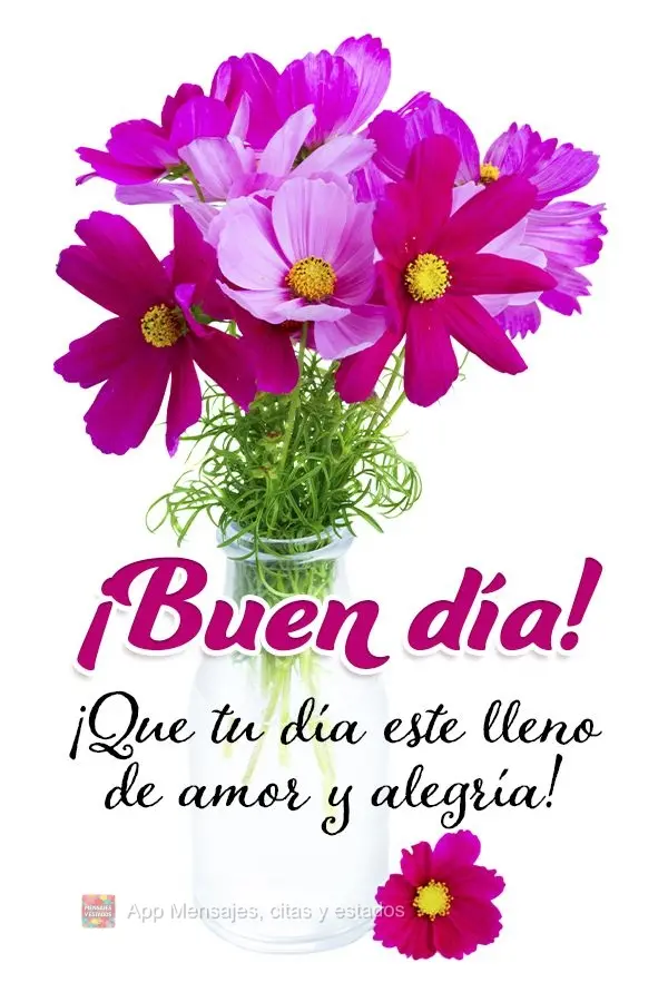 Que seu dia seja de amor e alegria! Bom dia!