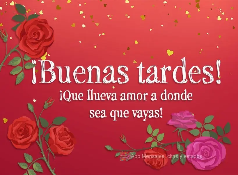 Que chova amor onde você for! Boa tarde!