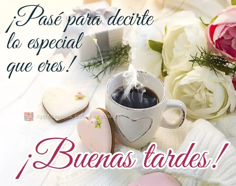 Passei pra dizer o quanto você é especial! Boa tarde!