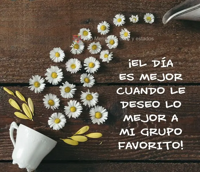 O dia fica melhor quando eu desejo o bem para o meu grupo favorito!