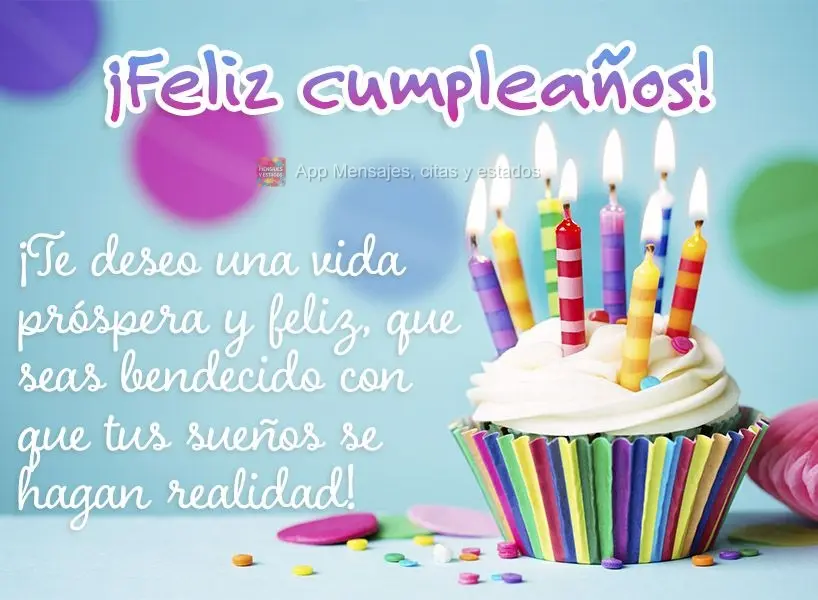 Desejo uma vida próspera e feliz, que seja abençoado com a realização de seus sonhos! Feliz Aniversário!