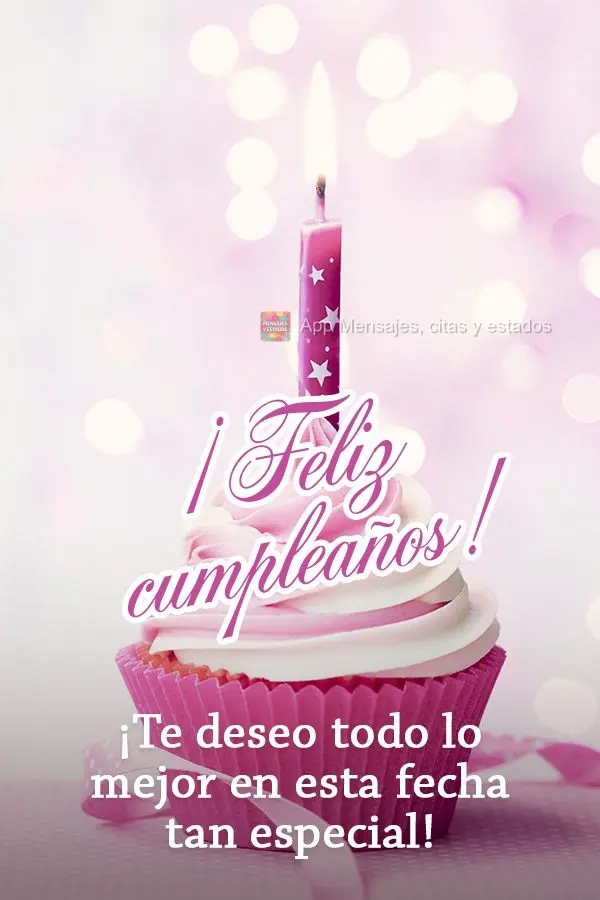 ¡Te deseo todo lo mejor en esta fecha tan especial! ¡Feliz cumpleaños!