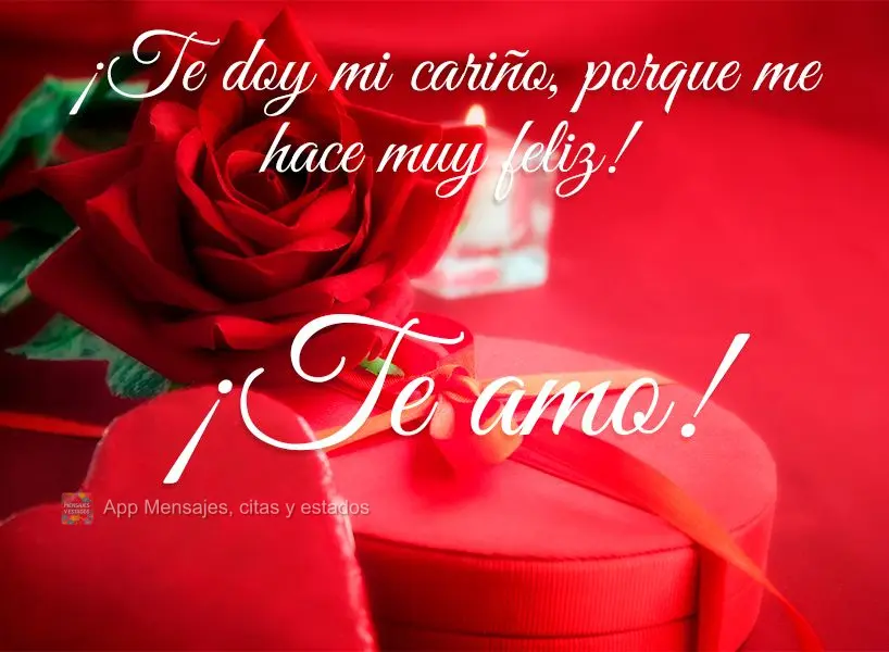 Um carinho pra você, porque me faz muito feliz! Amo você!