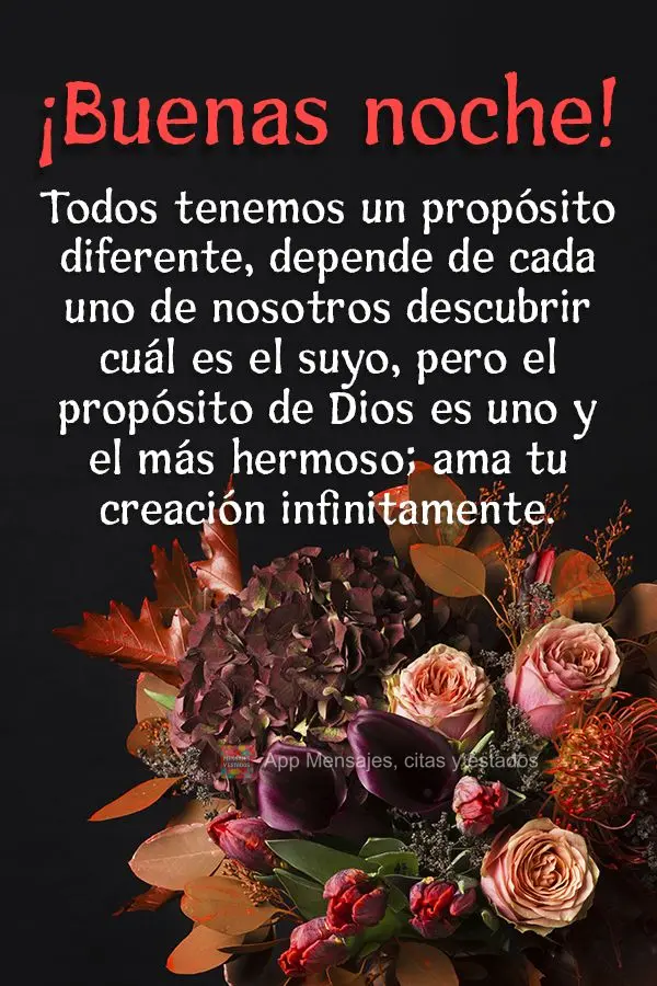 Todos tenemos un propósito diferente, depende de cada uno de nosotros descubrir cuál es el suyo, pero el propósito de Dios es uno y el más hermoso; a...