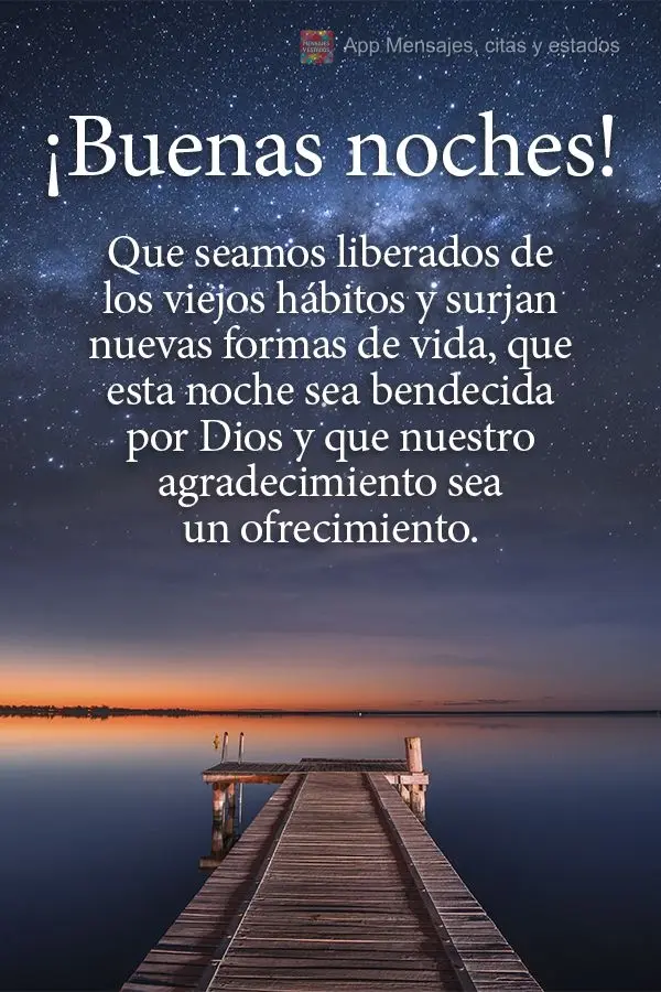 Que sejamos libertos de velhos hábitos e surjam novas maneiras de viver, que essa noite possamos ser abençoados por Deus e que nossa gratidão possamos...
