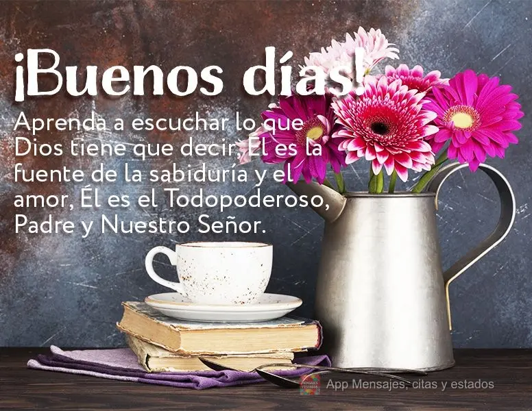 Aprenda a ouvir o que Deus tem a dizer, Ele é a fonte de sabedoria e amor, Ele é o todo poderoso, Pai e Nosso Senhor! Bom dia!