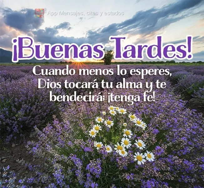 Quando menos você esperar Deus vai tocar a sua alma e te abençoar; tenha fé! Boa tarde!