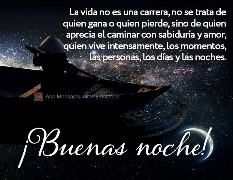 La vida no es una carrera, no se trata de quien gana o quien pierde, sino de quien aprecia el caminar con sabiduría y amor, quien vive intensamente, los...