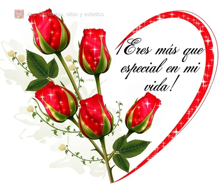 ¡Eres más que especial en mi vida!