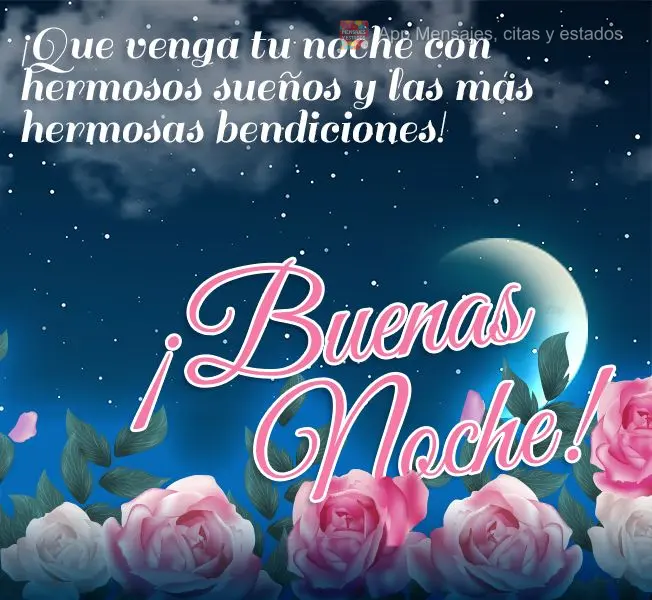 Que a sua noite venha com belos sonhos e as bênçãos mais lindas! Boa noite!