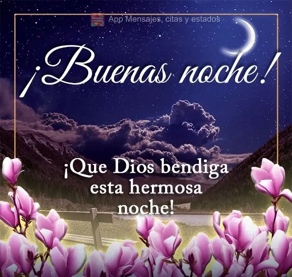 ¡Que Dios bendiga esta hermosa noche! ¡Buenas noche!