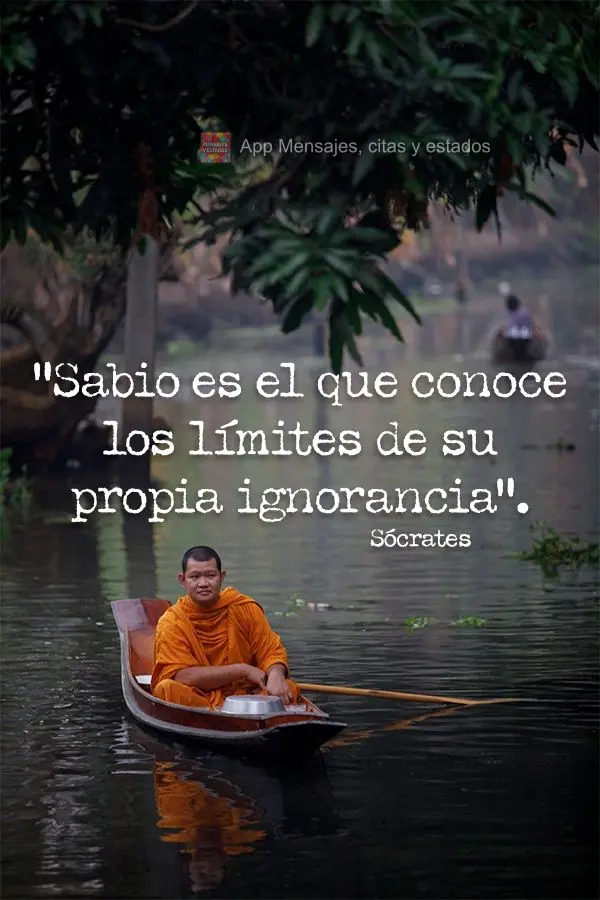 "Sabio es el que conoce los límites de su propia ignorancia". Sócrates