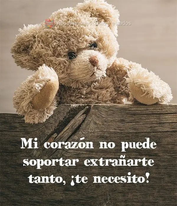 Meu coração já não aguenta tanta saudade, preciso de você!