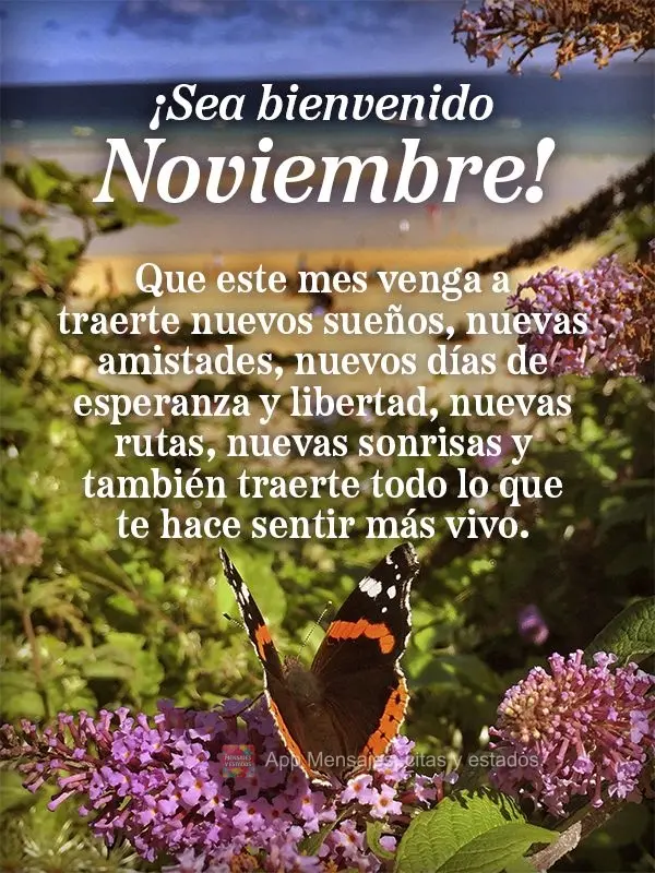 Que esse mês venha para lhe trazer novos sonhos, novas amizades, novos dias de esperança e liberdade, novas rotas, novos sorrisos e que traga também t...