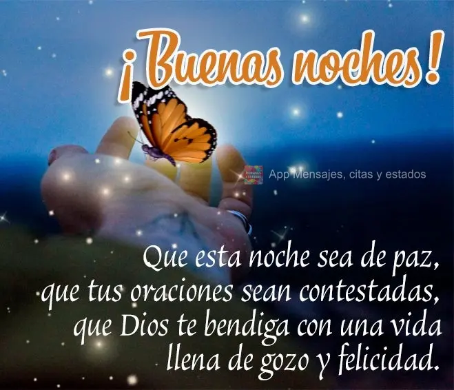 Que esta noite seja de paz, que suas preces sejam atendidas, que Deus o abençoe com uma vida farta de alegria e felicidade. Boa noite!