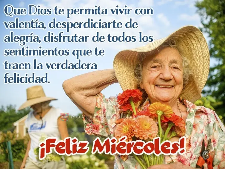 Que Deus te permita viver com ousadia, esbanjar-se de alegria, usufruir de todos os sentimentos que lhe trazem a verdadeira felicidade. Feliz Quarta-feir...