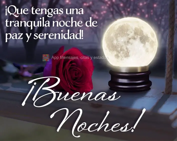 Que você tenha uma noite tranquila de paz e serenidade! Boa noite!