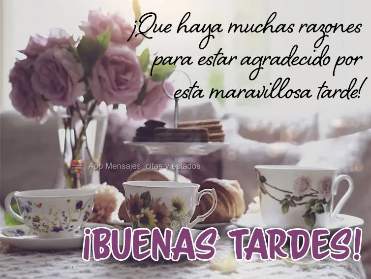 Que haja muitos motivos para você ser grato nesta tarde maravilhosa! Boa tarde!