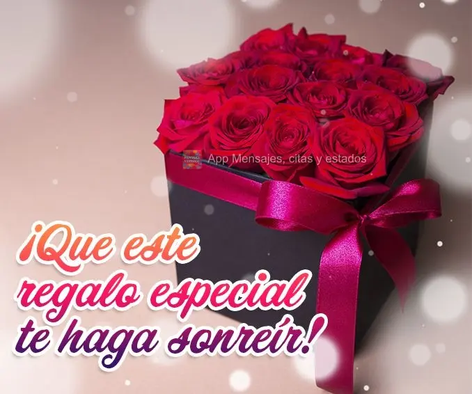 Que esse mimo especial lhe faça sorrir!