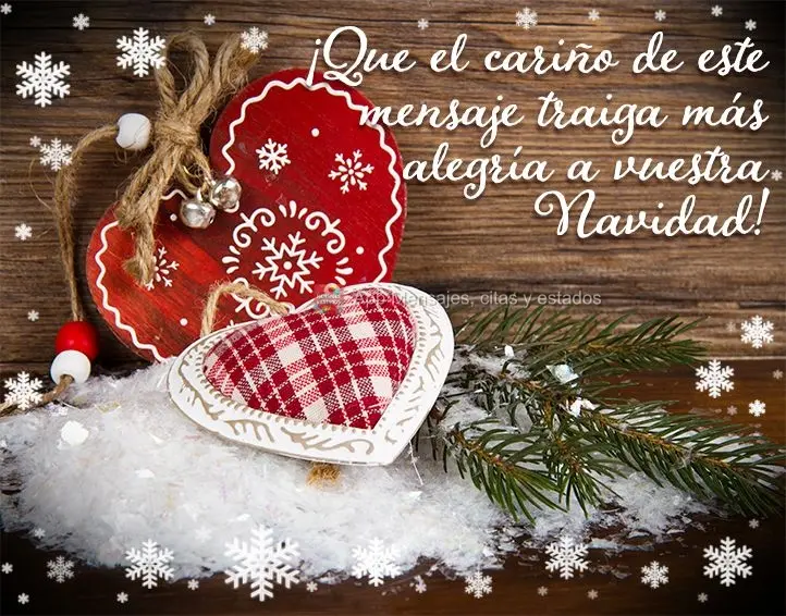 ¡Que el cariño de este mensaje traiga más alegría a vuestra Navidad!