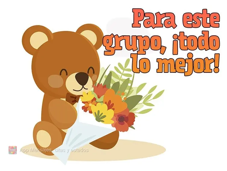 Para este grupo, ¡todo lo mejor!