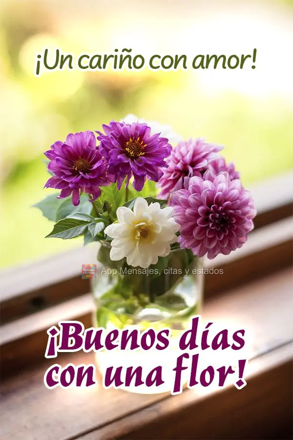 ¡Un regalo con amor! ¡Buenos días con una flor!                                                                                        