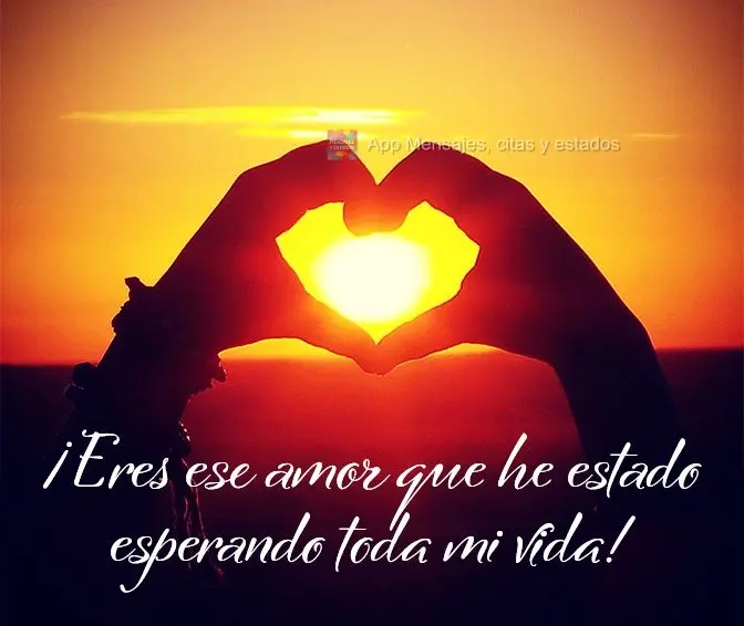 Você é aquele amor que eu esperei a vida toda!