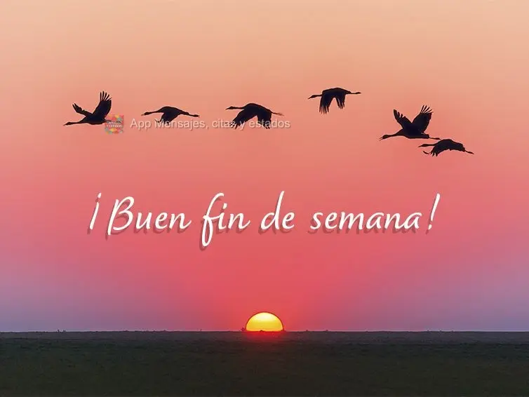 ¡Buen fin de semana!