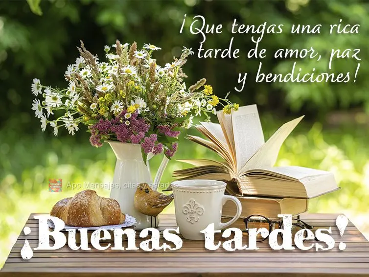 Que você tenha uma tarde rica de amor, paz e bênçãos! Boa tarde! 