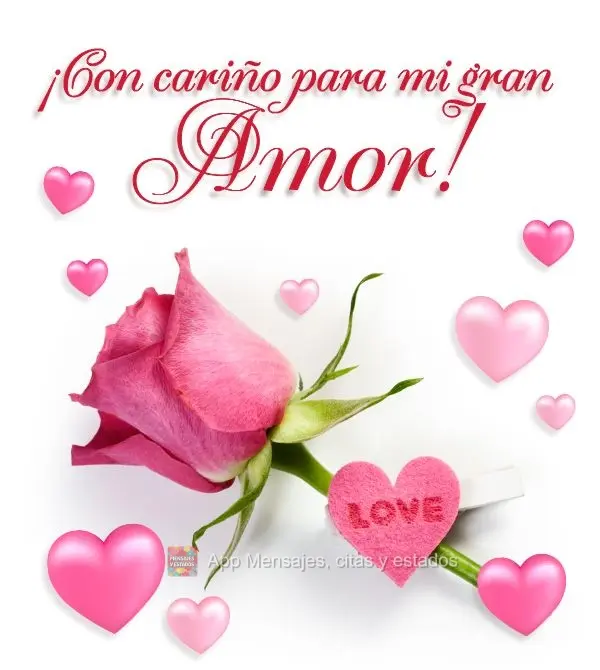 Com carinho para o meu grande amor!