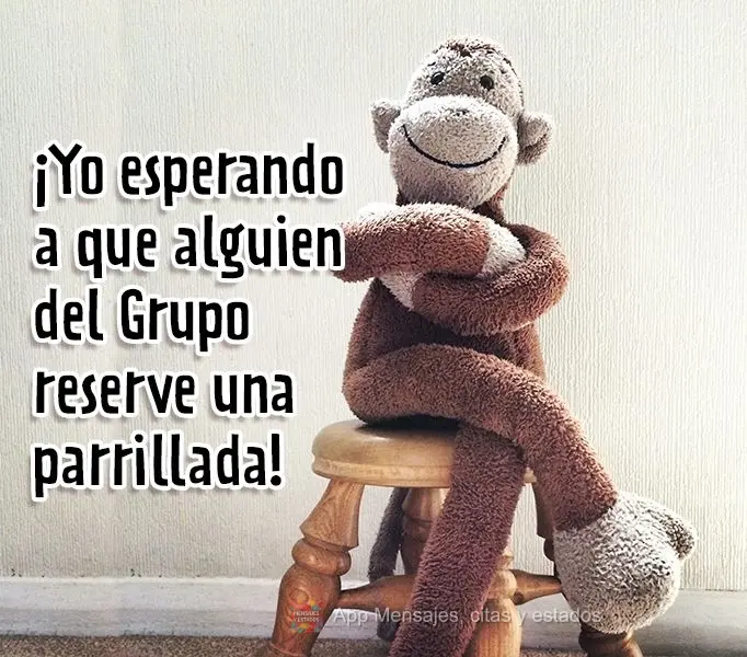 ¡Yo esperando a que alguien del Grupo reserve una parrillada!