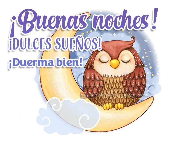 Boa noite! Bons sonhos! Durma bem!