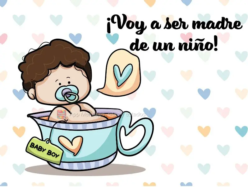 ¡Voy a ser madre de un niño!