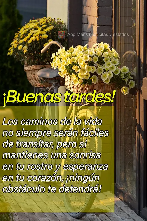 Os caminhos da vida nem sempre serão fáceis de percorrer, mas se você manter um sorriso no rosto e esperança no coração, nenhum obstáculo irá lhe...