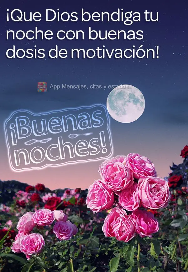 Que Deus abençoe a sua noite com boas doses de motivação! Boa noite! 