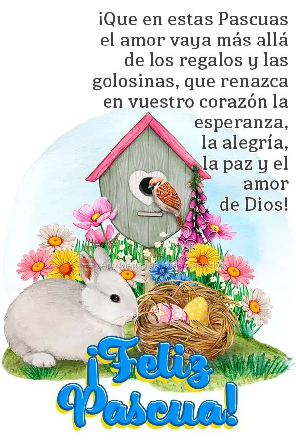 Que nesta Páscoa o amor vá além de doces e mimos, que possa renascer a esperança, alegria, paz e o amor de Deus em seu coração!  Feliz Páscoa!