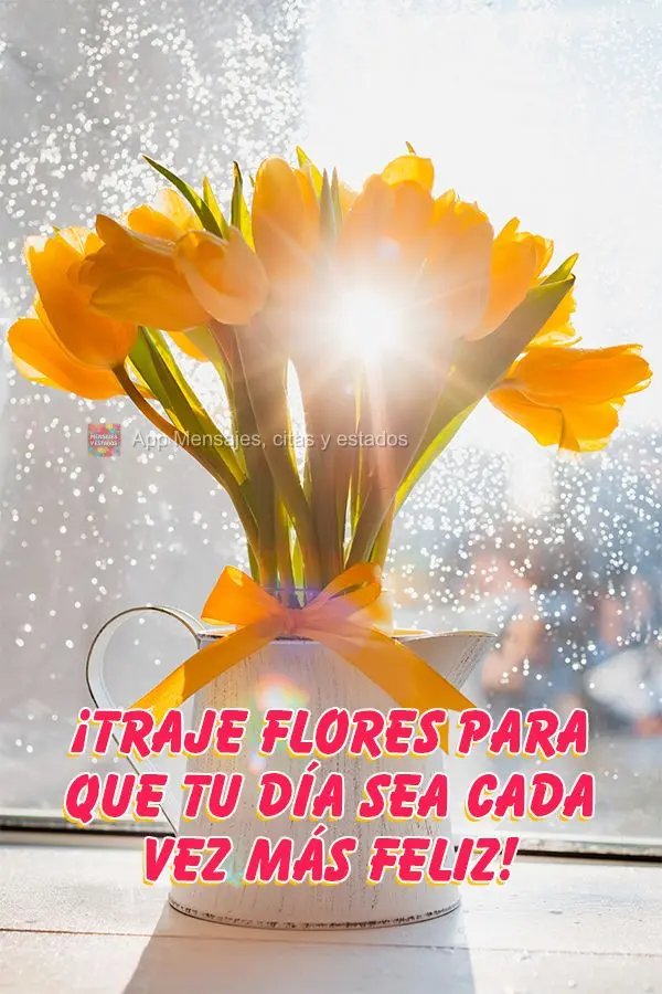 ¡Traje flores para que tu día sea cada vez más feliz!