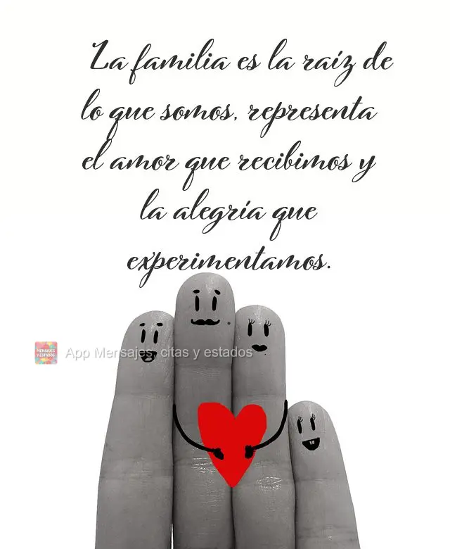 La familia es la raíz de lo que somos, representa el amor que recibimos y la alegría que experimentamos.