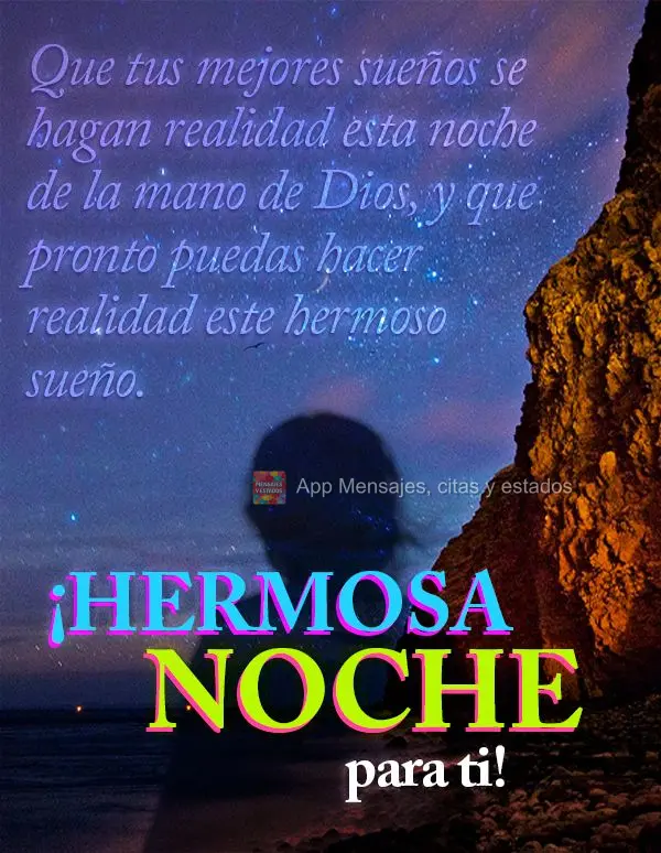Que esta noite o teu melhor sonho entre em produção nas mãos de Deus, e que logo você possa realizar esse lindo sonho. Linda noite para você!