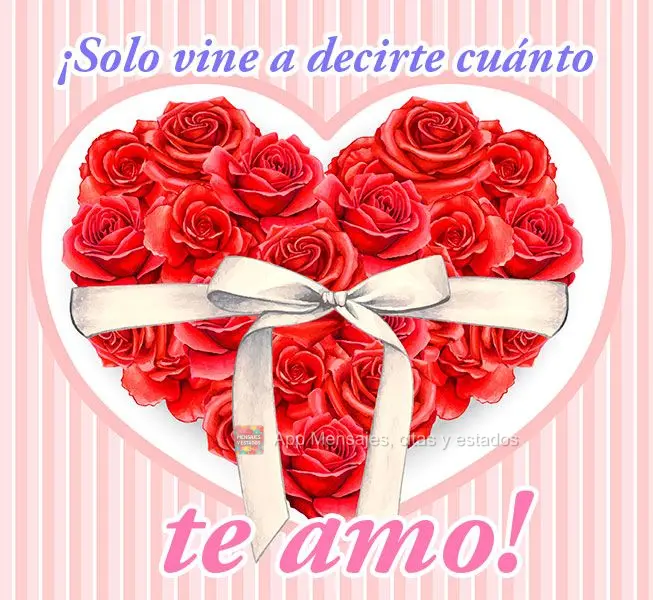 Só passei aqui pra dizer o quanto eu te adoro!