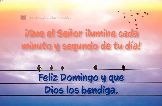 ¡Que el Señor ilumine cada minuto y segundo de tu día! Feliz Domingo y que Dios los bendiga.
