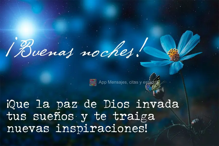 Que a paz de Deus invada os seus sonhos e lhe traga novas inspirações! Boa noite! 