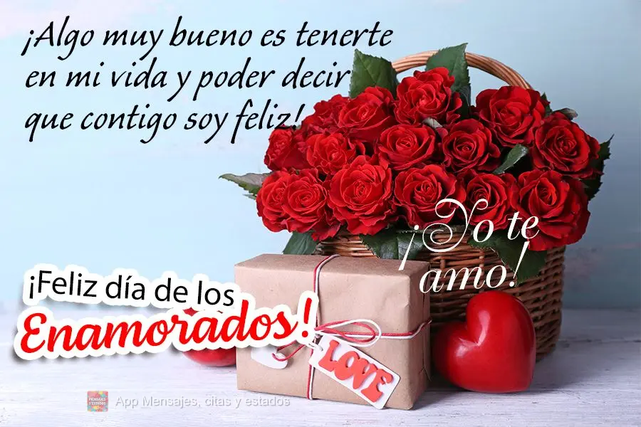 Coisa boa mesmo é ter você na minha vida e poder dizer que contigo eu sou feliz! Eu te amo! Feliz dia dos Namorados!