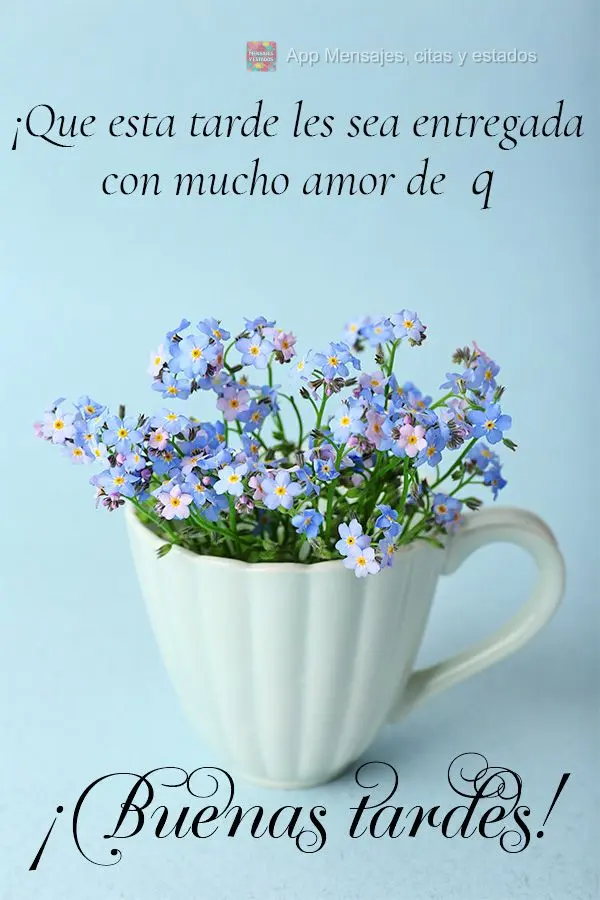 Que essa tarde seja entregue à você com muito, muito amor de Deus! Boa tarde!