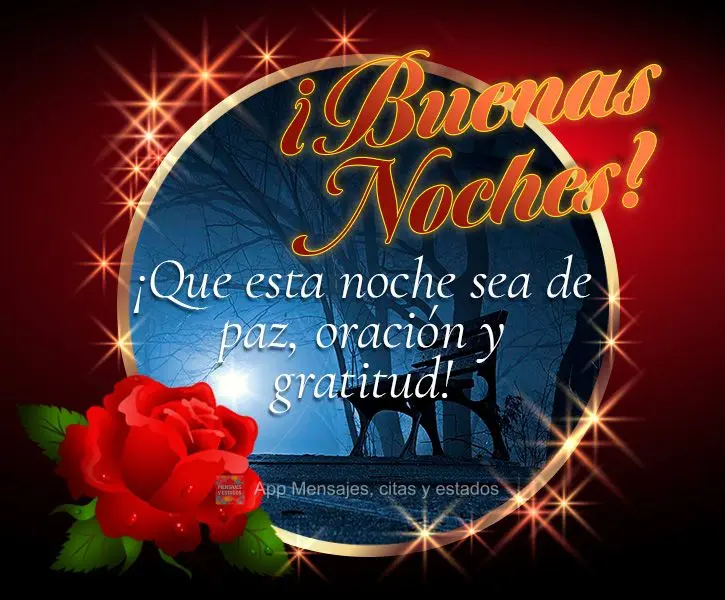 ¡Que esta noche sea de paz, oración y gratitud! ¡Buenas noches!