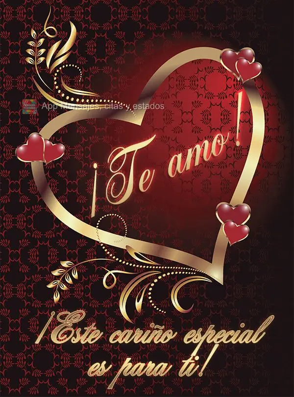 ¡Este cariño especial es para ti! ¡Te amo!